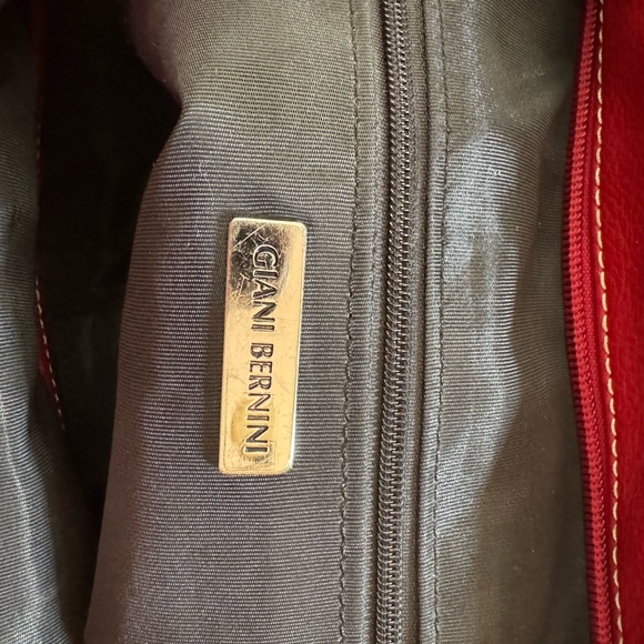Giani Bernini Red Leather Shoulder Bag - Picture 8 of 8